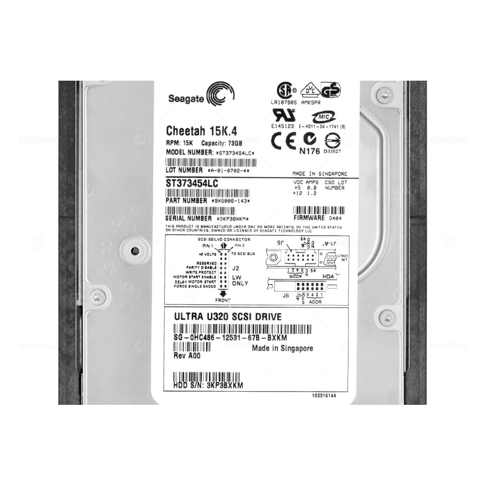 HC486 DELL HDD 73GB 15K SCSI U320 3.5" LFF HOT-SWAP